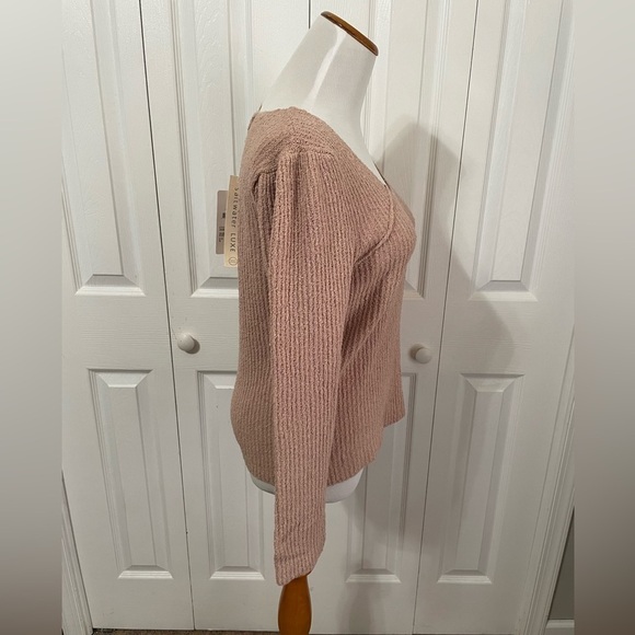 Saltwater Luxe Blush Fitted Sweater size XL - Picture 6 of 10